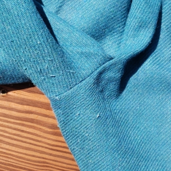 VINTAGE 60's Wool Ribcage Waist Shorts Teal 26" EU - Picture 5 of 8